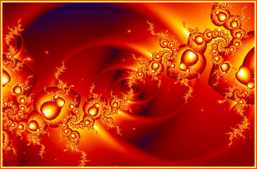 Computer graphics. Fractal texture in frame
