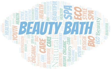 Obraz premium Beauty Bath word cloud collage made with text only.
