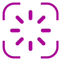 Loading icon vector in focus. White background