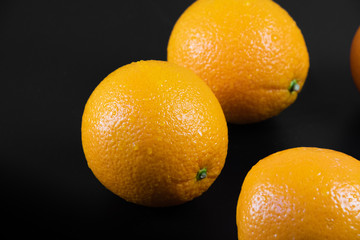 focus on splash orange on black