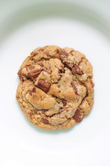 chocolate chip cookies on plate
