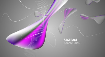 Fluid gradients, abstract liquid bubble shapes background