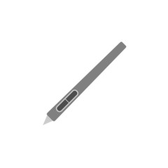 Drawing tablet, graphic tablet pen vector icon
