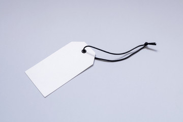Naklejka premium Cloth label tag blank mockup on a light background