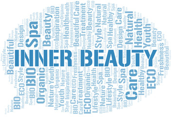 Obraz premium Inner Beauty word cloud collage made with text only.