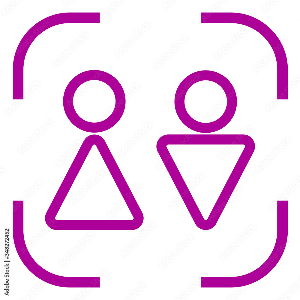 Poster wc icon vector in focus. white background
