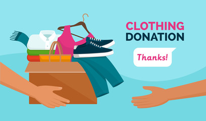 Clothing donation for charity - obrazy, fototapety, plakaty