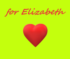 valentine card for Elizabeth
