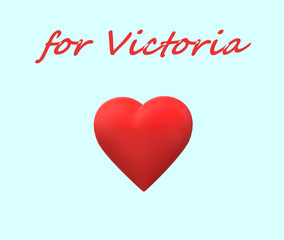 valentine card for Victoria