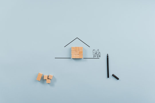Conceptual image of home ownership and insurance