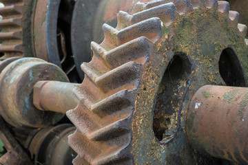 old rusty gear wheels