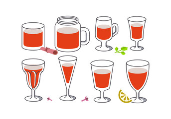 glass, wine, icon, cocktail, drink, alcohol, set, illustration, champagne, symbol, bottle, bar, glasses, beer, vector, drinks, juice, martini, isolated, white, party, wineglass, icons, christmas, silh