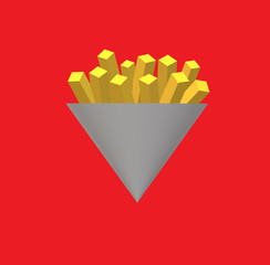 french fries vector illustration