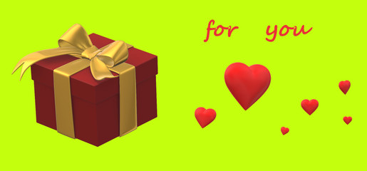 happy birthday box with ribbon