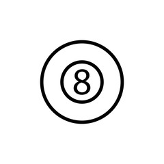 Billiard Ball Icon Design Vector Template