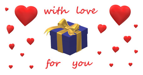 happy birthday box with ribbon