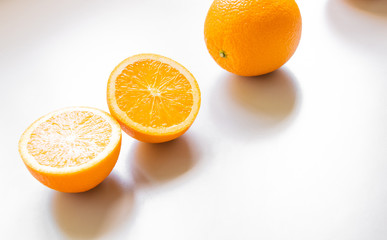 orange on a white background
