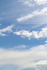 
white clouds in the blue sky