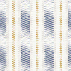 Seamless french farmhouse stripe pattern. Provence blue white linen woven texture. Shabby chic style weave stitch background. Doodle line country kitchen decor wallpaper. Textile rustic all over print - 348277447