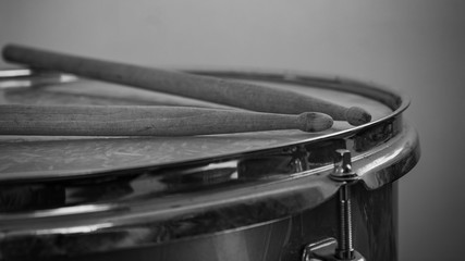 drum and drumsticks