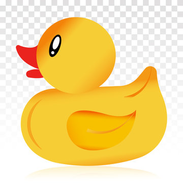 Yellow rubber ducks or ducky bath toy flat icons for apps and websites