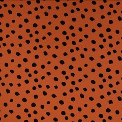Cotton jersey dot printed terracotta fabric texture