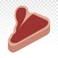 t-bone beef steak foods flat icon for apps and website