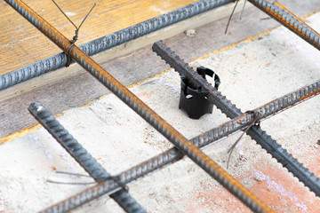 construction site, preparation for pouring concrete, metal reinforcement, graphic resource,...