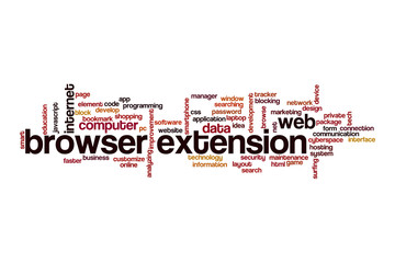 Browser extension word cloud concept