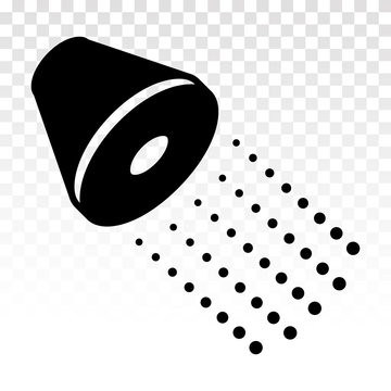 recommend clip art: Shower sprinkler spray with water coming down diagonally flat icons for apps and websites