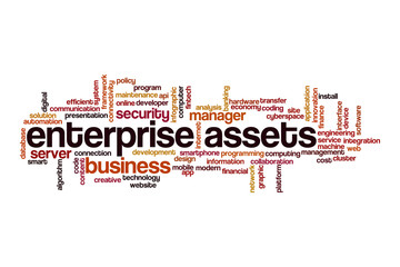 Enterprise assets word cloud concept