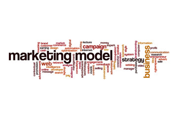 Marketing model word cloud concept