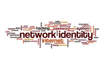 Network identity word cloud concept