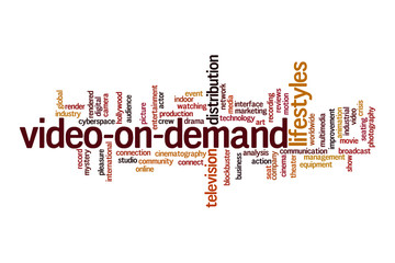 Video-on-demand word cloud concept