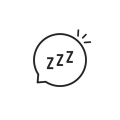 linear speech bubble like zzz logo
