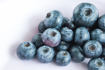 Blueberries, which contain vitamins and antioxidants. Macro view.