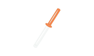 Pipette icon. Element of a set of medical, chemical laboratory. Medicine. Vector illustration of silhouette of pipette icon.