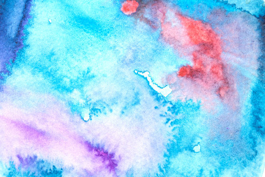 Abstract Watercolour Square Painting Multicolour Mixing Background © squeebcreative