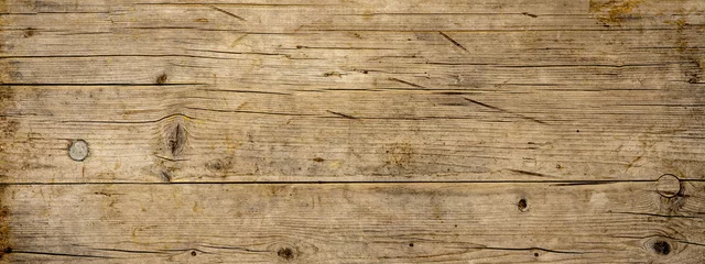 Ingelijste posters Oude bruine rustieke lichte heldere houten textuur - houten achtergrondpanoramabanner long © Corri Seizinger