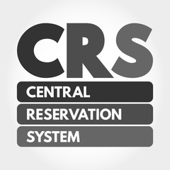 CRS - Central Reservation System acronym, technology concept background