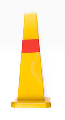 Traffic road cone isolated on white background