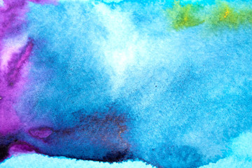 Abstract Watercolour Square Painting Multicolour Mixing Background