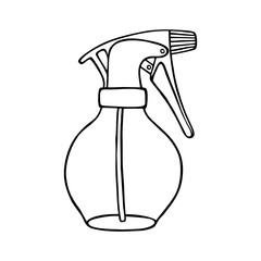 LINE DRAWING OF A DOODLE STYLE LIQUID SPRAYER