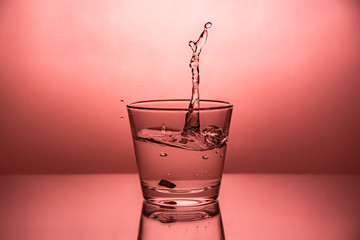 water pouring into glass