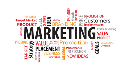 Obraz premium Marketing Word Cloud