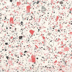 Terrazzo ruby matte porcelain texture.