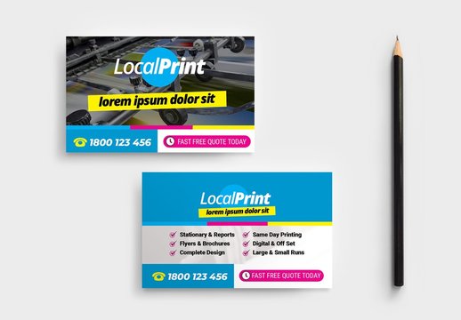 Print Shop Business Card Layout