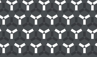 Abstract geometric hexagon pattern. Vector  background.