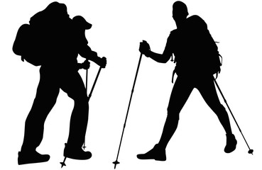 Hiking man in black	