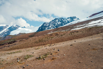 distant snowy peaks